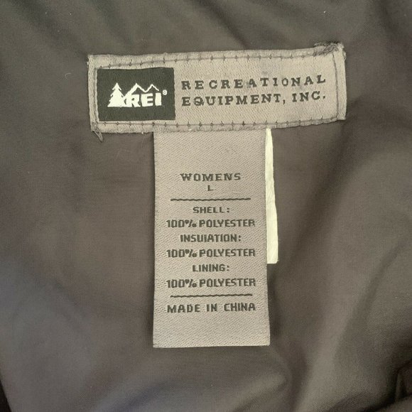 REI Grey Down Puffer Jacket Women's Size Large Zip Liner Piece - Picture 4 of 12